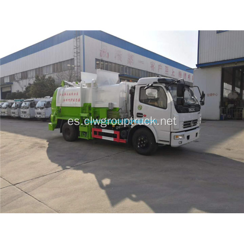 Camión de basura de compresión tipo barril colgante Dongfeng 4x2